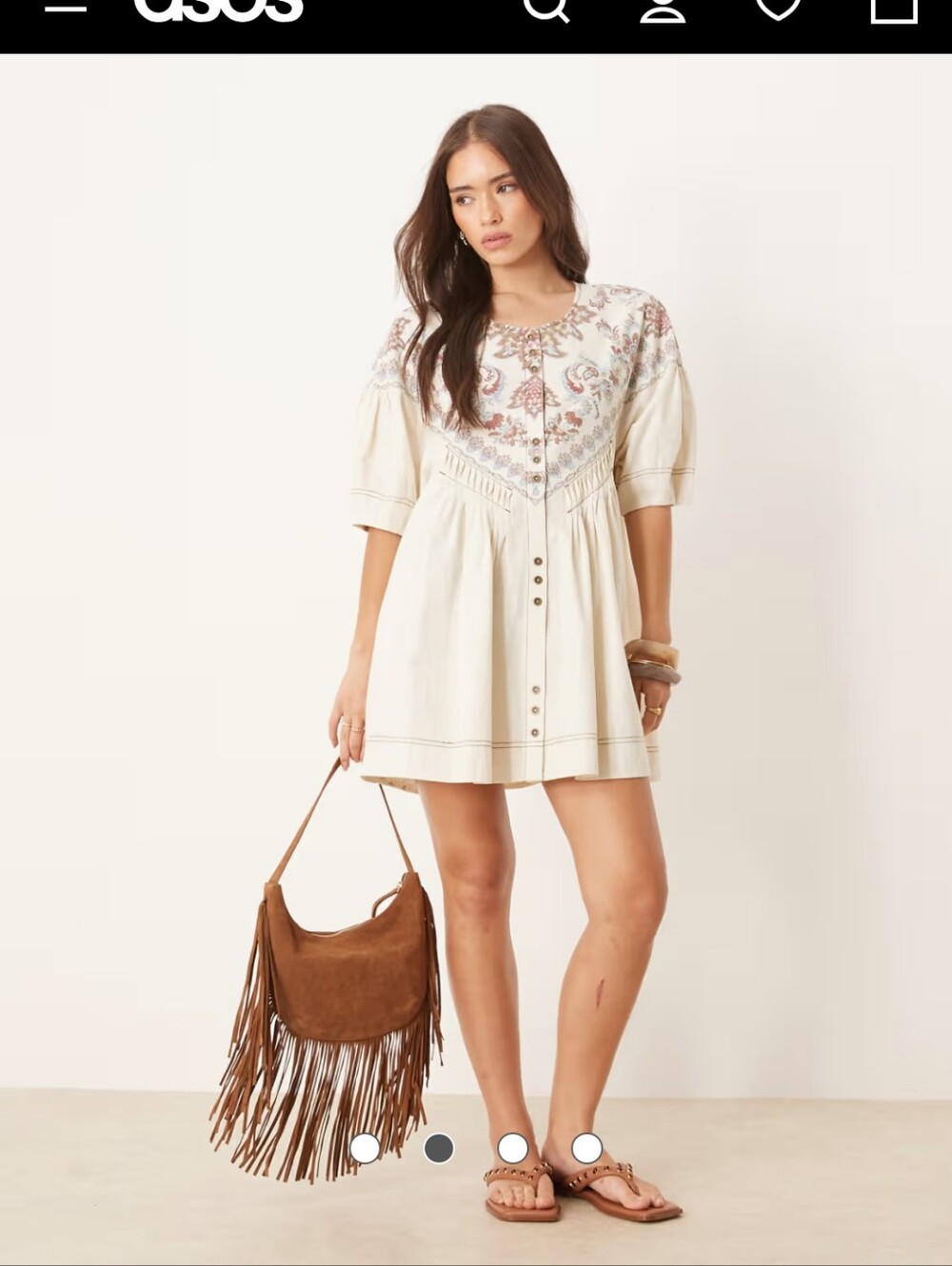 Free People Floral Print Mini Dress